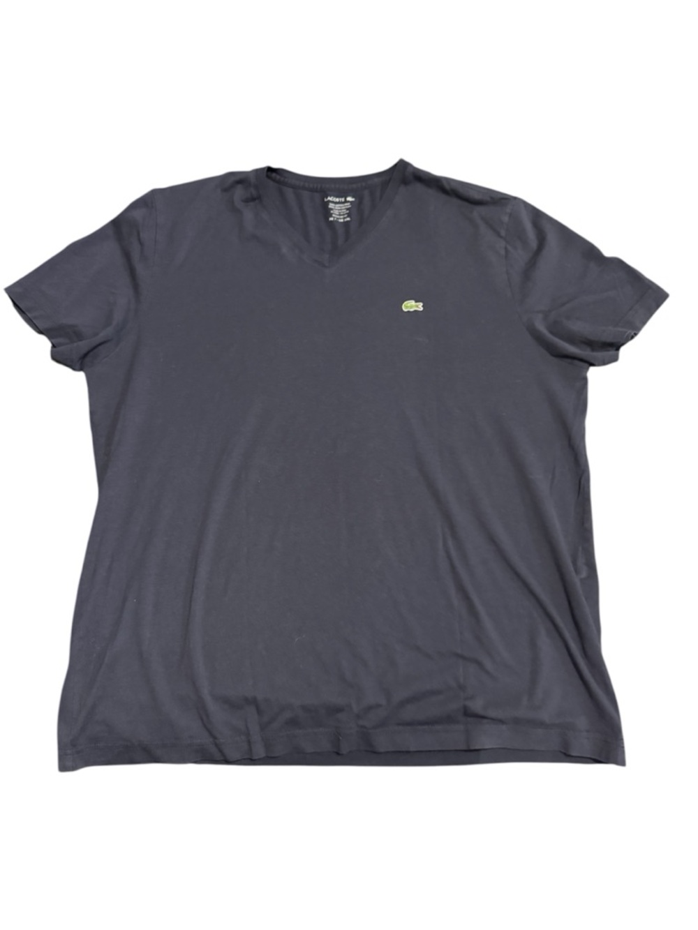 Lacoste Mens Navy Pima Cotton V-Neck Tee XXL